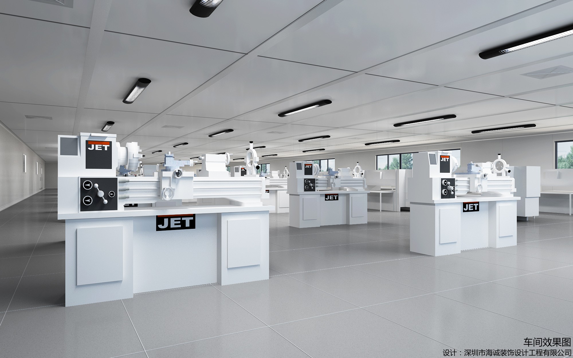 潔凈廠房車間效果圖